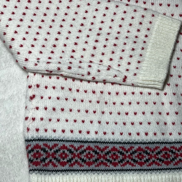 Talbots  Cream Women’s Knit Sweater Fair lsle Raglan Sleeve Sz Sp - Picture 8 of 9